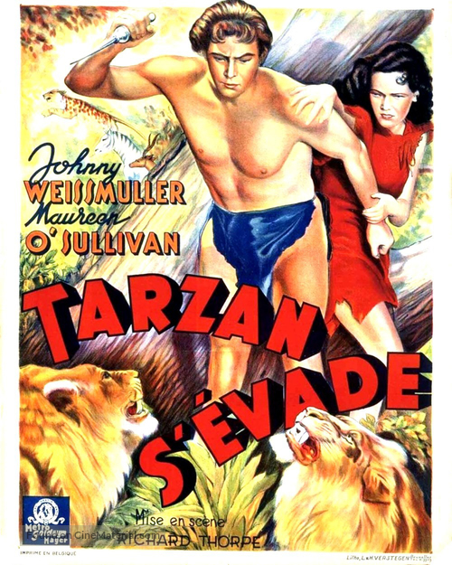 Tarzan Escapes - Belgian Movie Poster