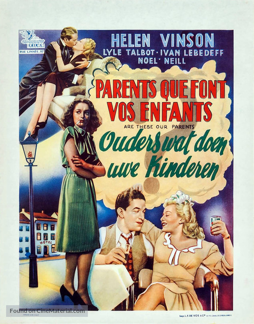 Are These Our Parents? - Belgian Movie Poster