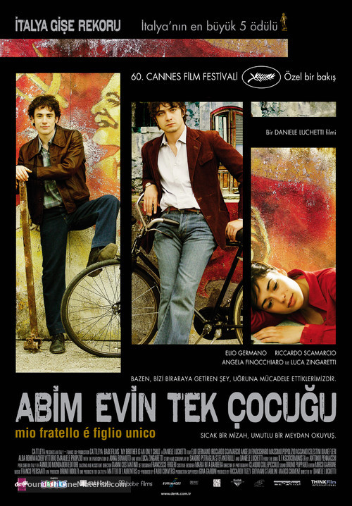 Mio fratello &eacute; figlio unico - Turkish Movie Poster