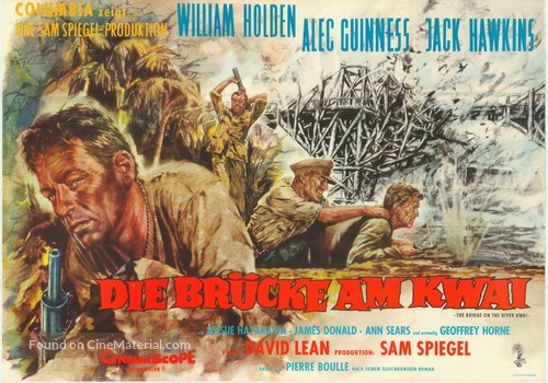 The Bridge on the River Kwai - German Movie Poster