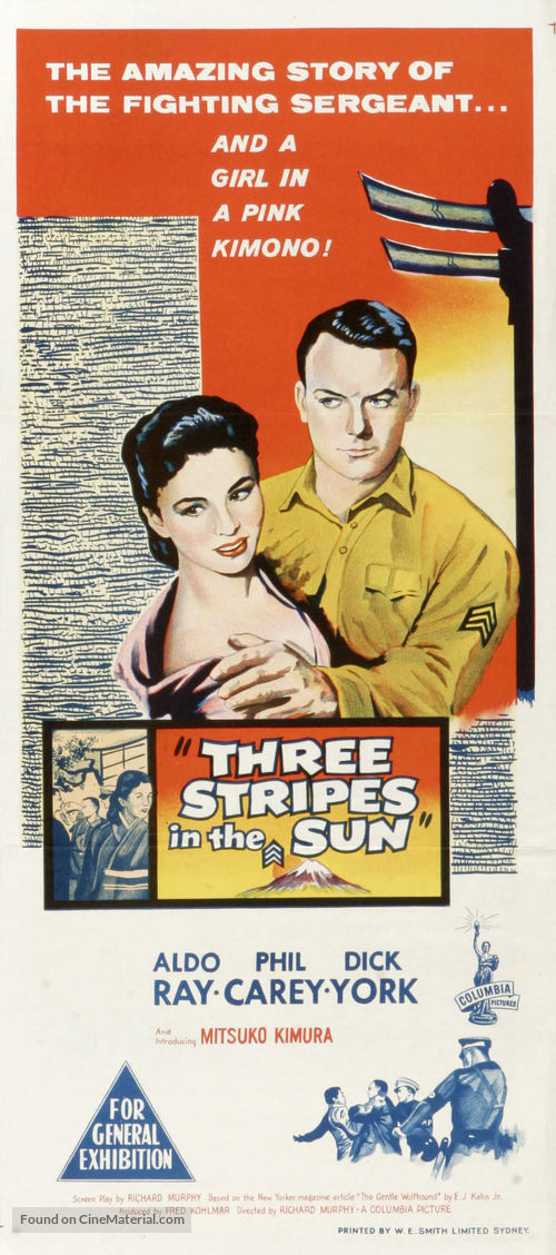 Three Stripes in the Sun - Australian Movie Poster