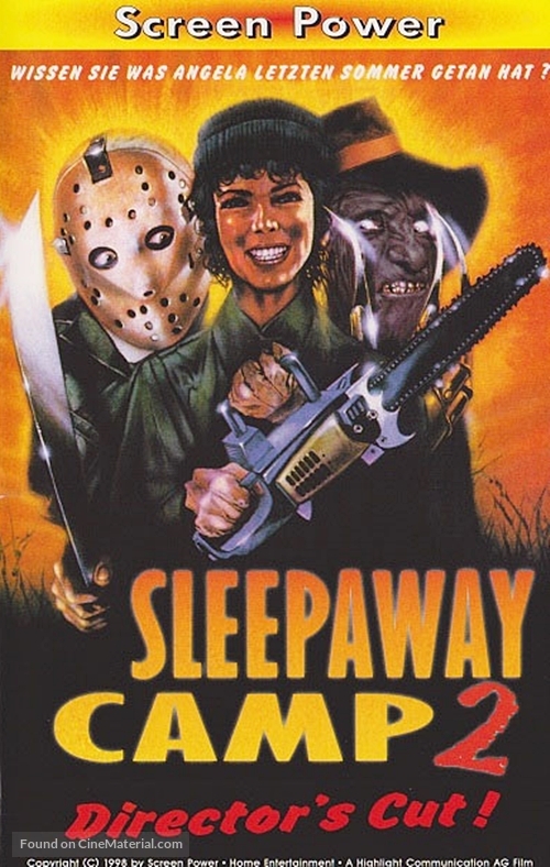 Sleepaway Camp II: Unhappy Campers - German VHS movie cover