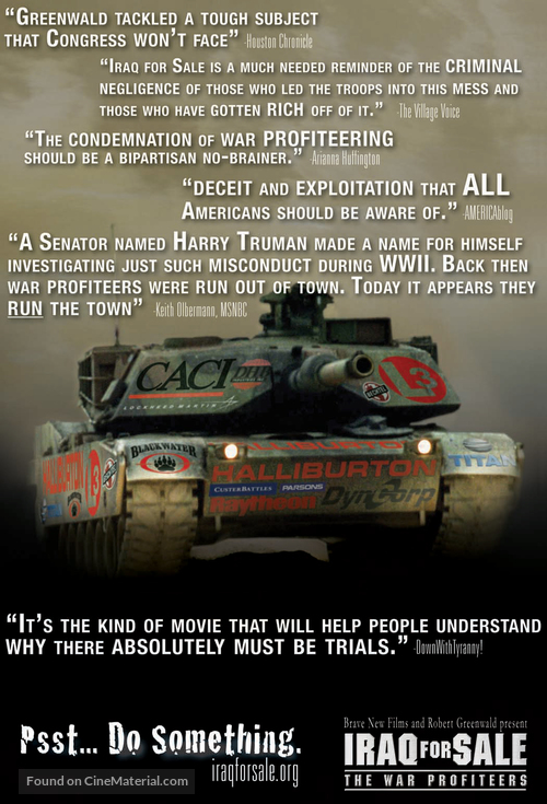 Iraq for Sale: The War Profiteers - Movie Poster
