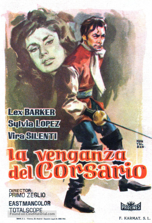 Il figlio del corsaro rosso - Spanish Movie Poster