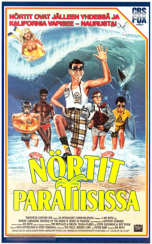 Revenge of the Nerds II: Nerds in Paradise - Finnish VHS movie cover