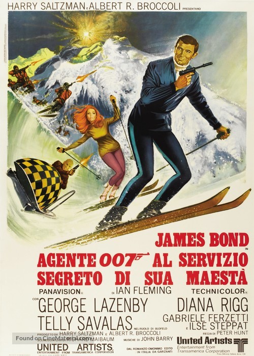 On Her Majesty&#039;s Secret Service - Italian Movie Poster