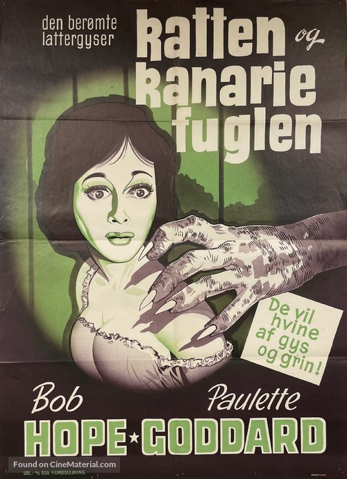 The Cat and the Canary - Danish Movie Poster