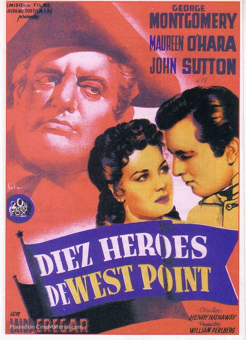 Ten Gentlemen from West Point - Spanish Movie Poster