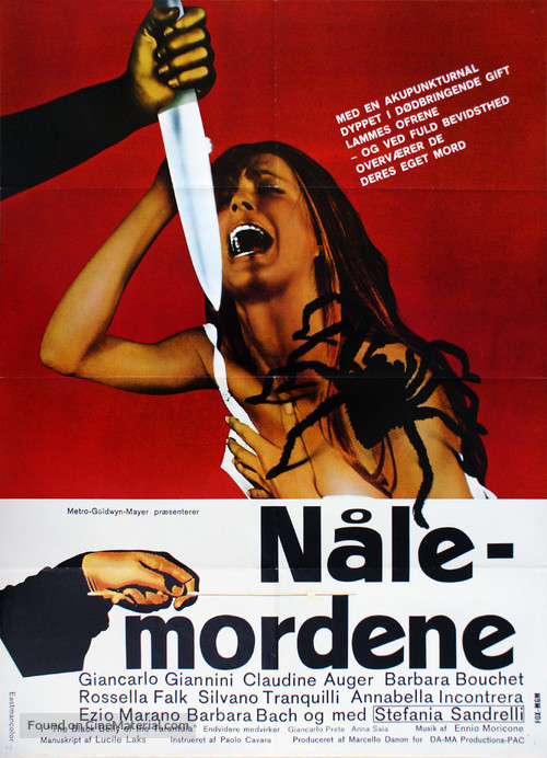 Tarantola dal ventre nero, La - Danish Movie Poster