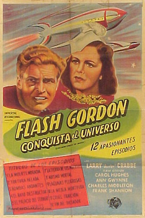 Flash Gordon Conquers the Universe - Argentinian Movie Poster