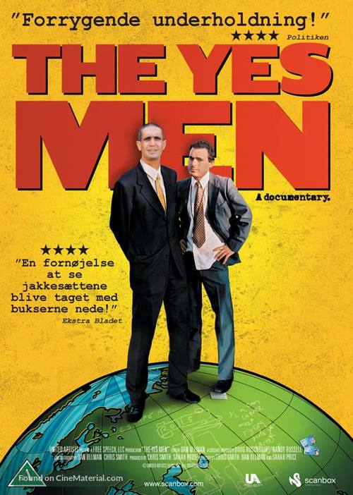 The Yes Men - Danish DVD movie cover