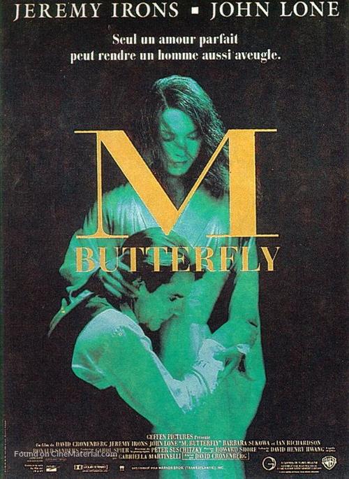 M. Butterfly - French Movie Poster