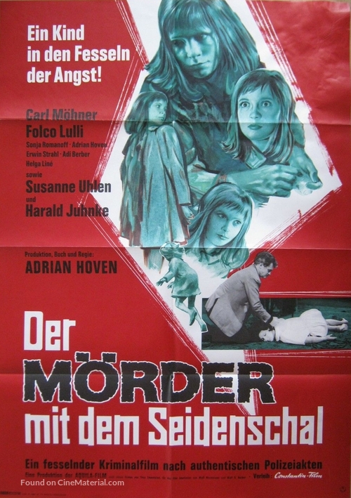 Der M&ouml;rder mit dem Seidenschal - German Movie Poster