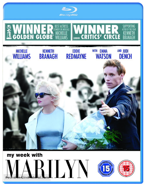 My Week with Marilyn - British Blu-Ray movie cover
