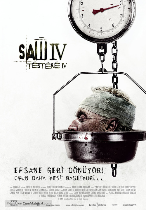 Saw IV - Turkish Movie Poster
