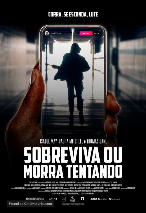 Run Hide Fight - Brazilian Movie Poster