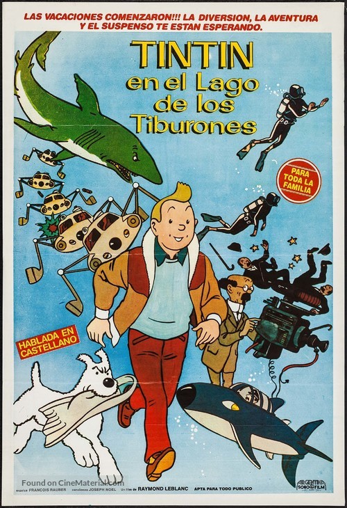 Tintin et le lac aux requins - Argentinian Movie Poster