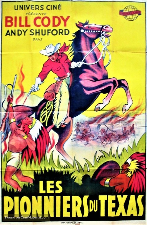 Texas Pioneers - French Movie Poster