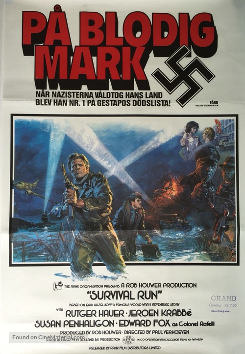 Soldaat van Oranje - Swedish Movie Poster