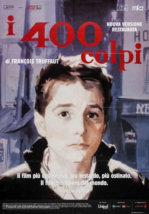 Les quatre cents coups - Italian Re-release movie poster