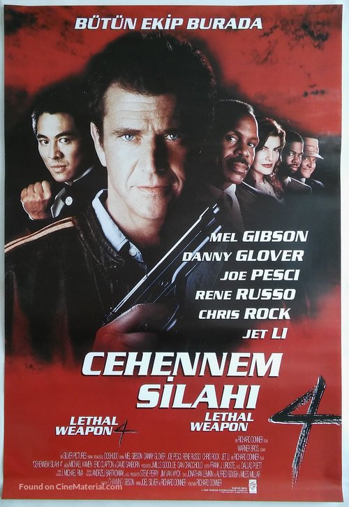 Lethal Weapon 4 - Turkish Movie Poster