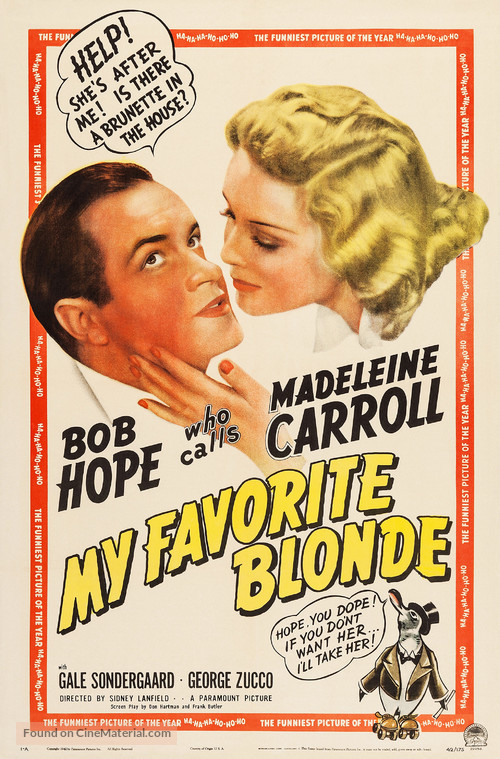 My Favorite Blonde - Movie Poster