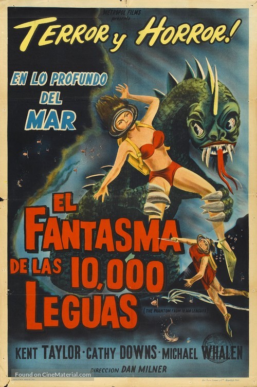 The Phantom from 10,000 Leagues - Spanish Movie Poster