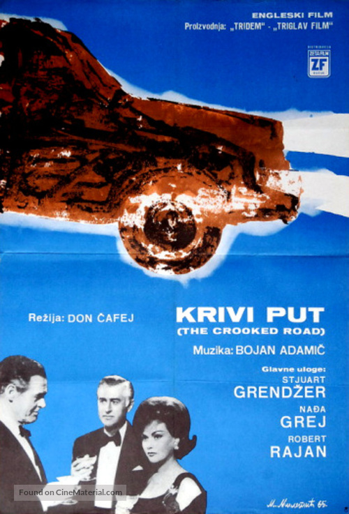 The Crooked Road - Yugoslav Movie Poster