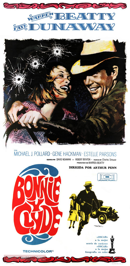 Bonnie and Clyde - Spanish Movie Poster