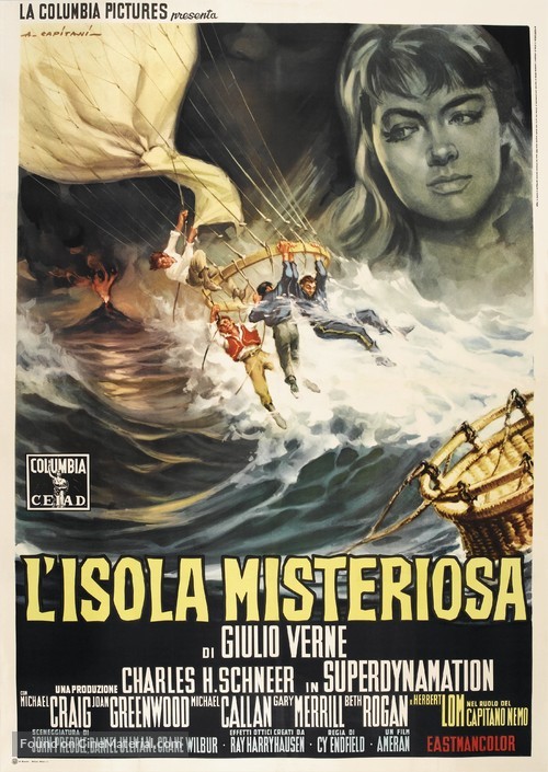 Mysterious Island - Italian Movie Poster