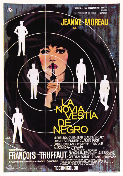 La mari&eacute;e &eacute;tait en noir - Spanish Movie Poster