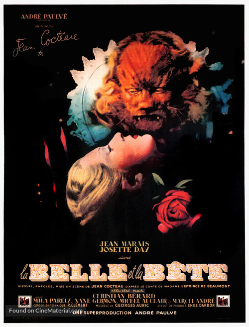 La belle et la b&ecirc;te - French Movie Poster