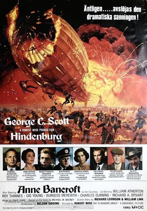 The Hindenburg - Swedish Movie Poster