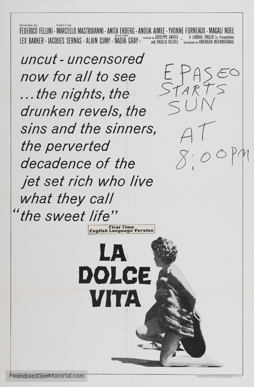 La dolce vita - Movie Poster