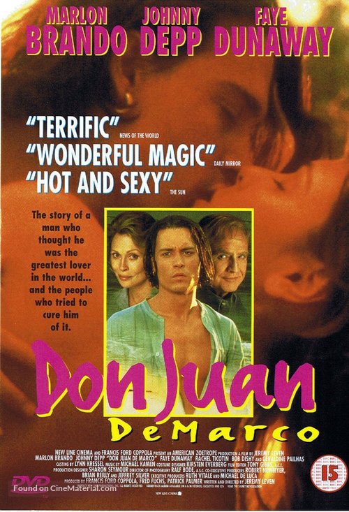 Don Juan DeMarco - British DVD movie cover