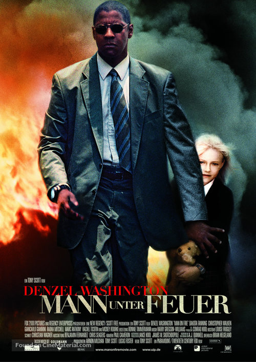 Man on Fire - German Movie Poster