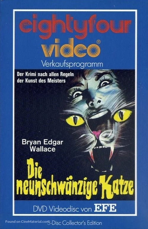 Il gatto a nove code - German DVD movie cover