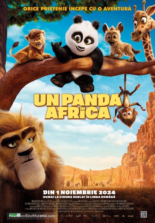 Panda Bear in Africa - Romanian Movie Poster