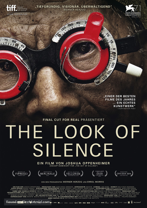 The Look of Silence - German Movie Poster