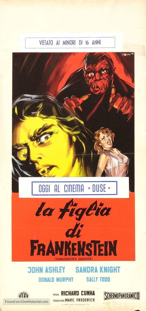 Frankenstein&#039;s Daughter - Italian Movie Poster