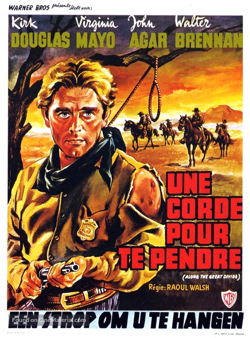 Along the Great Divide - Belgian Movie Poster