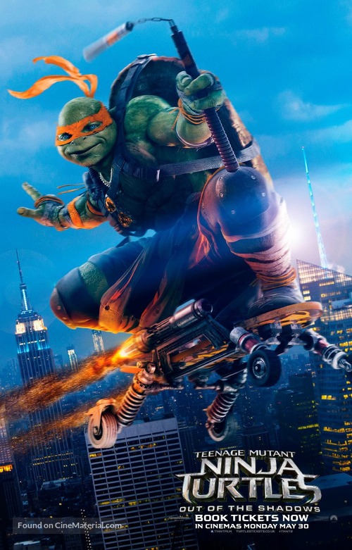 Teenage Mutant Ninja Turtles: Out of the Shadows - British Movie Poster