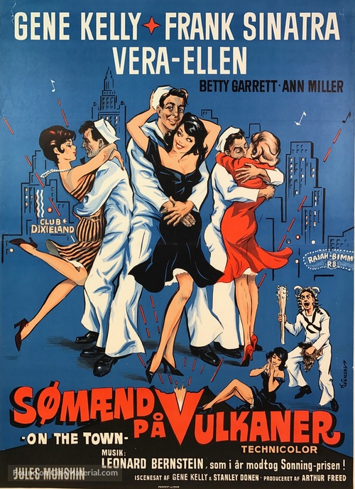 On the Town - Danish Movie Poster