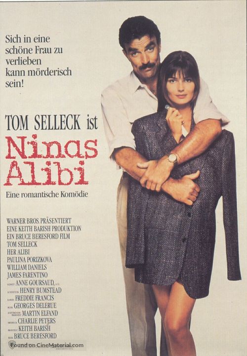 Her Alibi - German Movie Poster