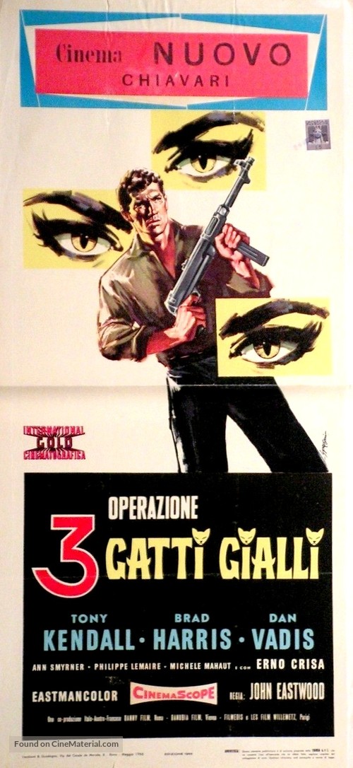 Kommissar X - Drei gelbe Katzen - Italian Movie Poster