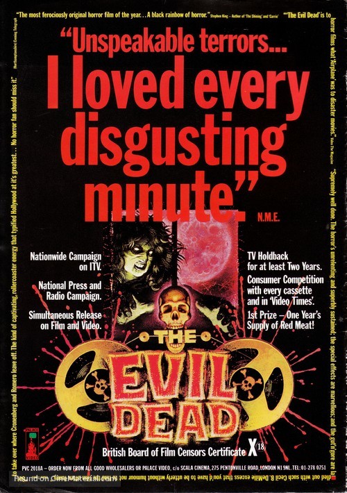 The Evil Dead - British Movie Poster
