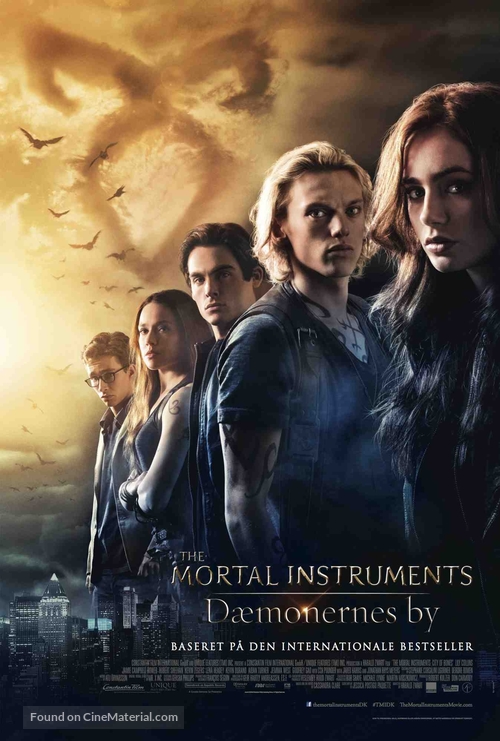 The Mortal Instruments: City of Bones - Danish Movie Poster
