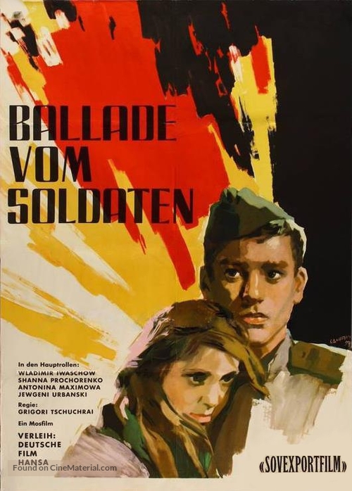 Ballada o soldate - German Movie Poster