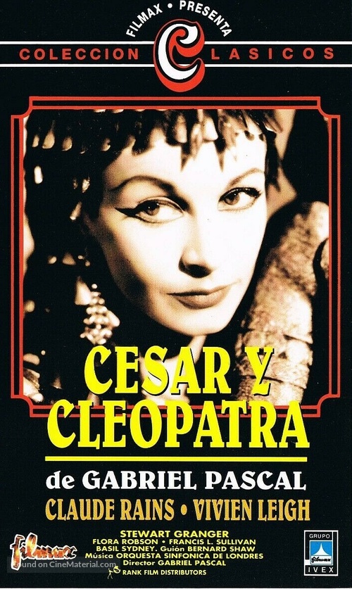 Caesar and Cleopatra - Spanish VHS movie cover