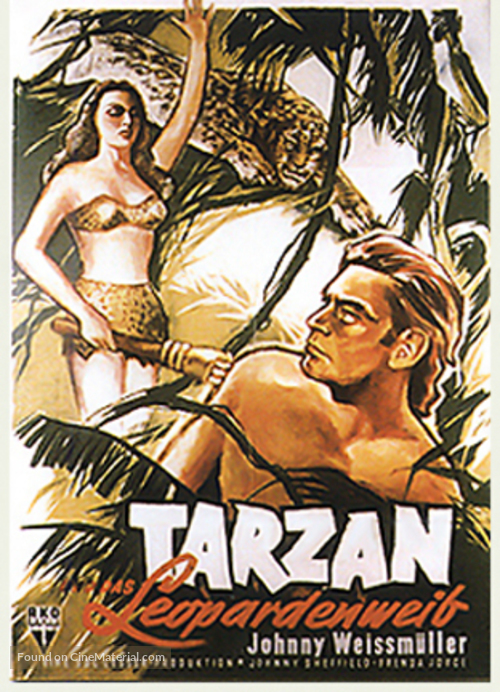 Tarzan and the Leopard Woman - German Movie Poster